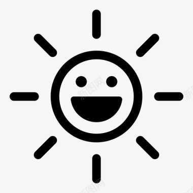 快乐阳光天气夏天图标图标