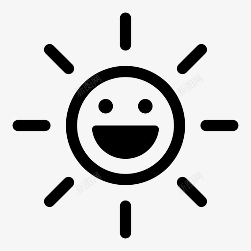 快乐阳光天气夏天图标svg_新图网 https://ixintu.com 夏天 天气 宽阔 干燥 形成 微笑 快乐阳光 清洁 精致