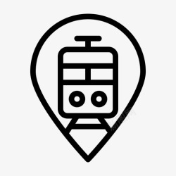 生活设施汽车站交通轨道图标高清图片