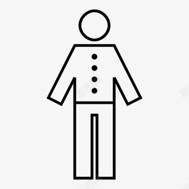 男人衣服身材图标图标