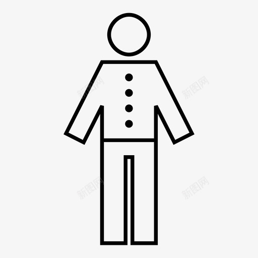 男人衣服身材图标svg_新图网 https://ixintu.com 人 制服 男人 衣服 衬衫 身材
