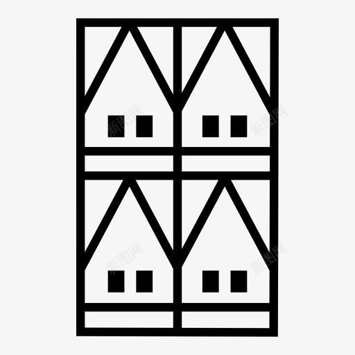 哥本哈根市住宅复式住宅公寓图标svg_新图网 https://ixintu.com 公寓 哥本哈根市住宅 复式住宅