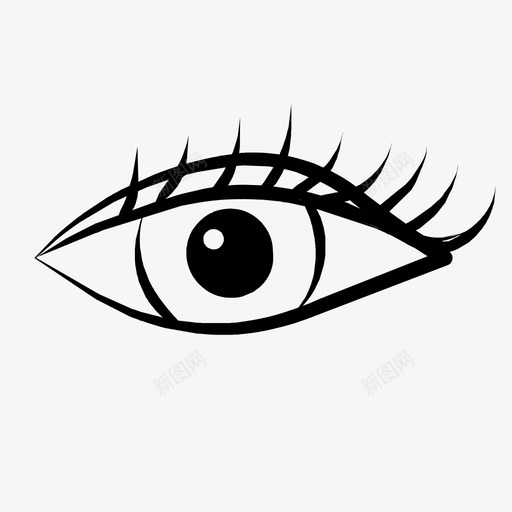 眼睛宽的可见的图标svg_新图网 https://ixintu.com 伤感 可见的 右眼 女人的眼睛 宽的 时尚 沿着 眼睛 睫毛 蛋糕