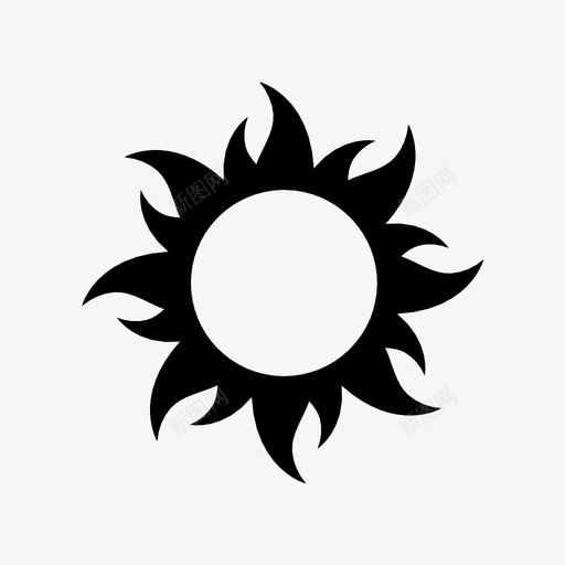 太阳乐趣热度图标svg_新图网 https://ixintu.com 乐趣 太阳 星星 标志 热度 纹身 部落