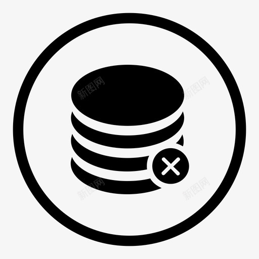 数据库表存储图标svg_新图网 https://ixintu.com 信息 删除 存储 数据库 数据库删除 表 记录