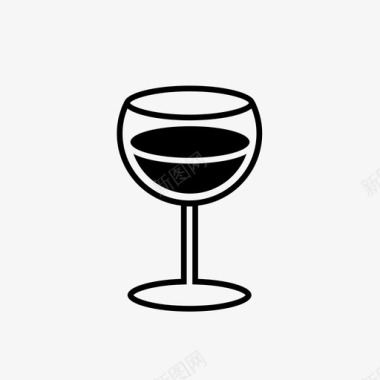 葡萄酒杯红酒马提尼图标图标
