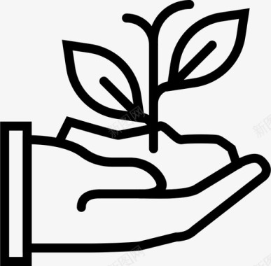 勺植物手指手势图标图标