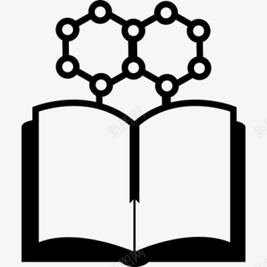 化学书以六边形符号打开学术2图标图标