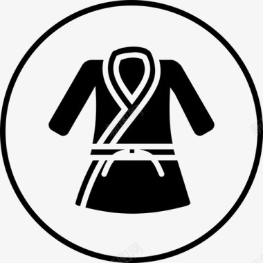 长袍穿着保暖图标图标
