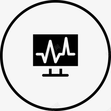 心电图治疗信号图标图标