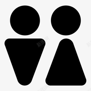 男女标牌洗手间图标图标