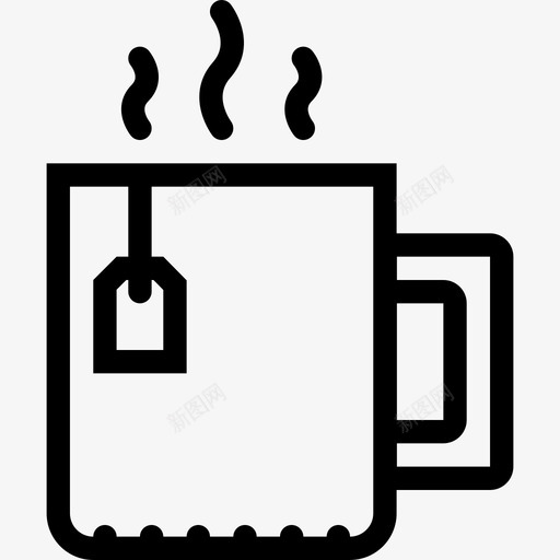 一杯茶甜品店拿铁图标svg_新图网 https://ixintu.com 一杯茶 咖啡厅 咖啡馆轮廓 托迪 拿铁 甜品店 甜点 袋子 饮料
