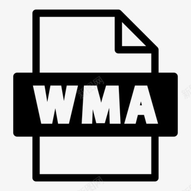 wma文件格式软件网络工作图标图标
