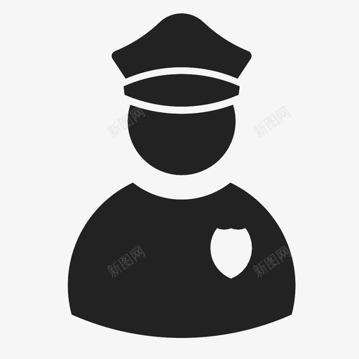 警察保安猪图标svg_新图网 https://ixintu.com 保安 汽车 猪 袭击 警官 警察 警犬 警长 防务