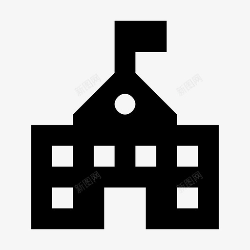 学校建筑教育和学校材料标图标svg_新图网 https://ixintu.com 学校建筑 教育和学校材料设计图标