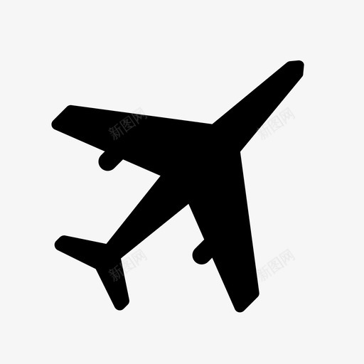 飞机快速飞行图标svg_新图网 https://ixintu.com 快速 旅行 运输 长途 飞机 飞行