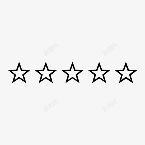五星评级级别图标svg_新图网 https://ixintu.com 五星 以上 星级 级别 评级 评级星级星 重要 高