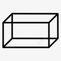 矩形盒子长方体3d盒子图标高清图片