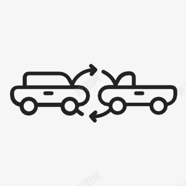 汽车交易汽车置换运输图标图标