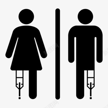 患者厕所人员残疾人图标图标