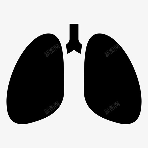 肺生物身体图标svg_新图网 https://ixintu.com 人体 医学 生物 科学 肺 身体