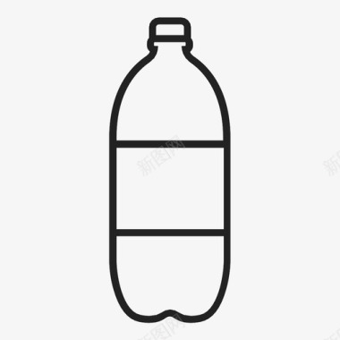 汽水瓶塑料标记图标图标