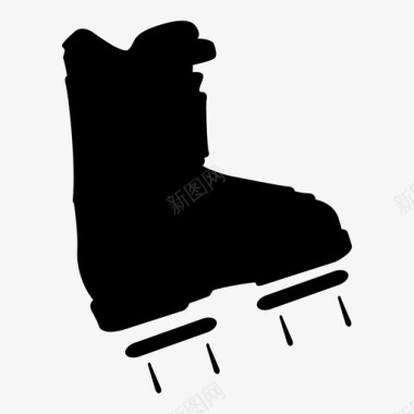 改变鞋底滑雪靴滑雪靴技术图标图标