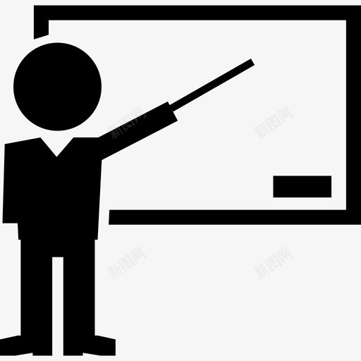 老师指着黑板人学术2图标svg_新图网 https://ixintu.com 人 学术2 老师指着黑板