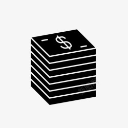 广泛美元补充堆叠图标高清图片