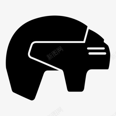 曲棍球头盔运动防护图标图标