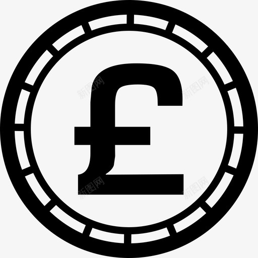 英镑硬币商业钱袋1图标svg_新图网 https://ixintu.com 商业 英镑硬币 钱袋1