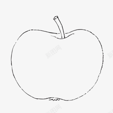 苹果脆皮水果图标图标