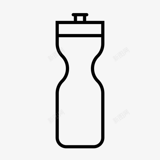 水瓶运动啜饮图标svg_新图网 https://ixintu.com 健身 啜饮 塑料 容器 水合 水瓶 运动 饮料