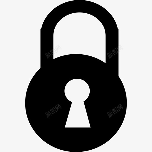 带锁孔的挂锁安全锁孔图标svg_新图网 https://ixintu.com 安全 带锁孔的挂锁 锁孔