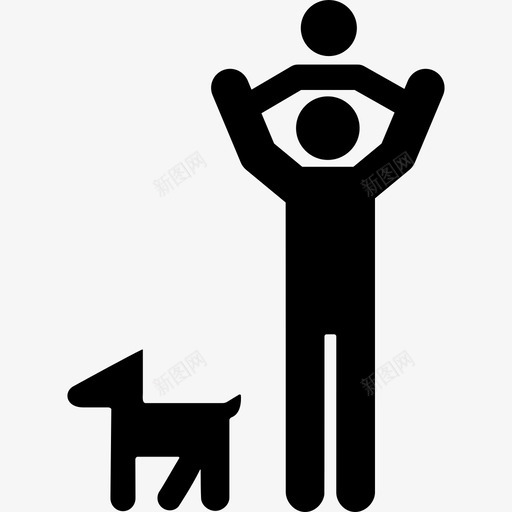 父亲把孩子放在肩上玩耍他们的宠物狗在一边人们图标svg_新图网 https://ixintu.com 人们 他们的宠物狗在一边 家庭的偶像 父亲把孩子放在肩上玩耍