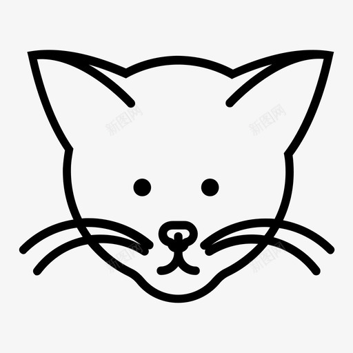 小猫宝宝猫图标svg_新图网 https://ixintu.com 哺乳动物 宝宝 宠物 小猫 猫 胡须