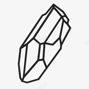 水晶符号岩石图标图标