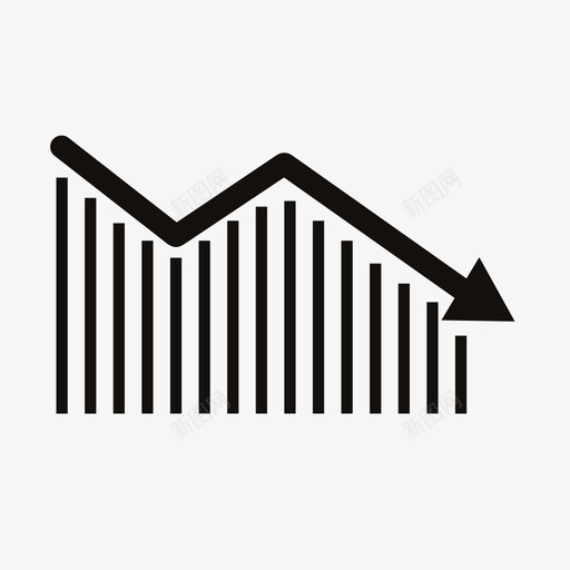 下跌箭头预算图标svg_新图网 https://ixintu.com 下跌 业务 图表 日志 箭头 股票市场 预算