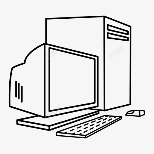计算机桌面显示器图标svg_新图网 https://ixintu.com mac pc 屏幕 工作站 显示器 桌面 系统单元 计算机