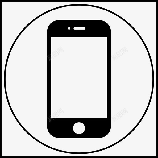 黑色iphone智能手机iphone苹果智能手机图标svg_新图网 https://ixintu.com 智能手机iphone苹果智能手机 黑色iphone