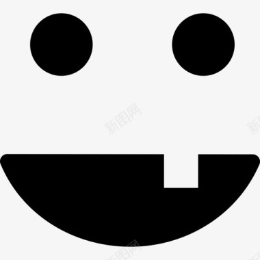 快乐表情与一颗牙界面情绪正常图标图标