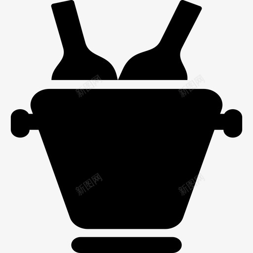 香槟酒瓶食物购物图标svg_新图网 https://ixintu.com 购物 食物 香槟酒瓶