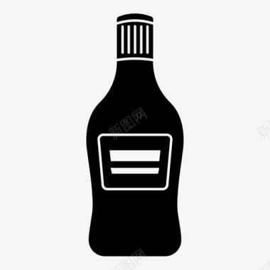 朗姆酒瓶海盗酒图标图标