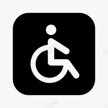 轮椅标牌便携式图标图标