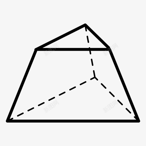 截断棱锥体3d图标svg_新图网 https://ixintu.com 3d 截断棱锥体