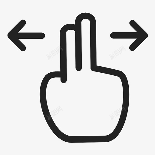 两个手指左右拖动图标svg_新图网 https://ixintu.com 两个手指左右拖动