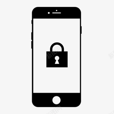 锁定智能手机安全iphone图标图标