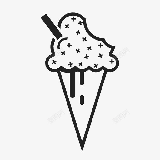 ice cream图标svg_新图网 https://ixintu.com ice cream