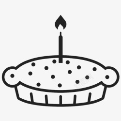 吹灭生日蛋糕派对甜点庆祝甜点图标高清图片