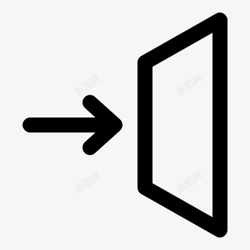 输入标志按输入图标svg_新图网 https://ixintu.com 入口 前进 办公室粗体 按 访问 输入 输入标志 门